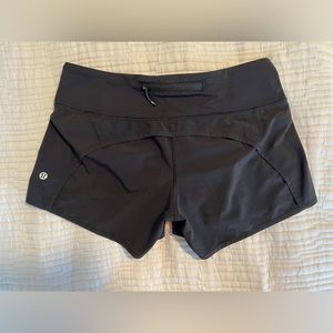Lululemon Speed Up Mid-Rise Short 4” Black